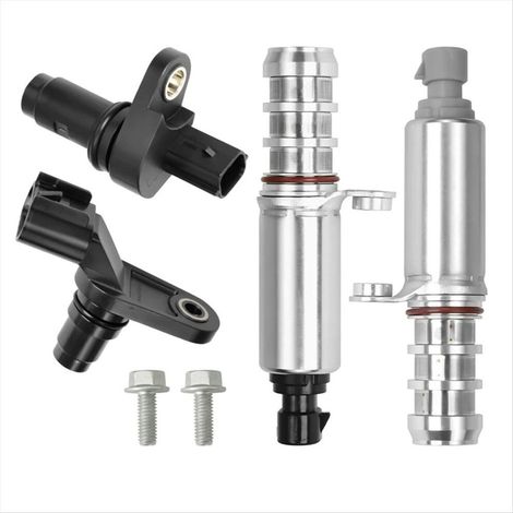 Válvulas solenoides para dos posiciones del árbol de levas de admisión y escape en el sistema de distribución variable (VVT).