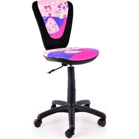 Kinder Mädchen Drehstuhl Büro Sitz Schreibtisch Spielzimmer Stuhl Prinzessin Motiv pink