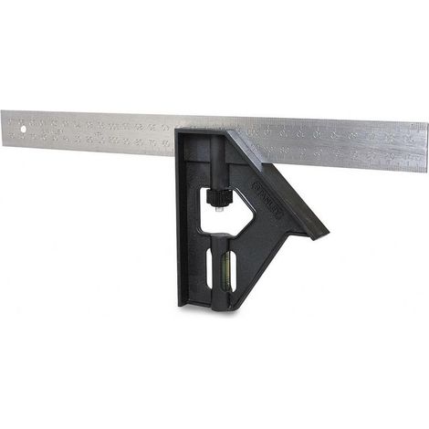 Stanley 2-46-222 cirterio 300 mm Aluminio, Negro