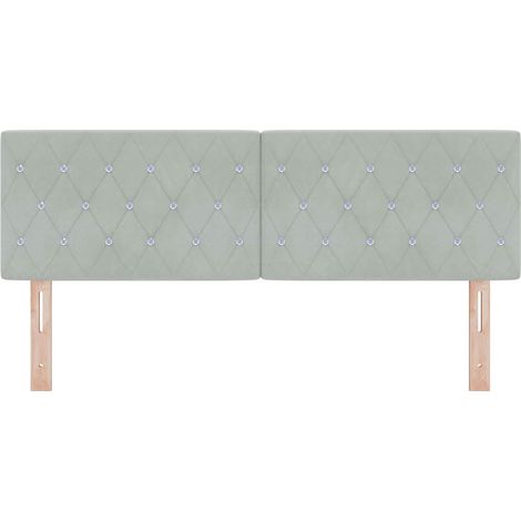 Maison Exclusive - Cabecero Gris Claro 160 cm Terciopelo