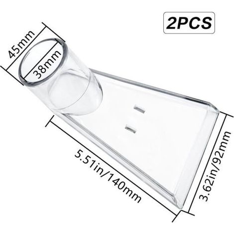 2pcs Buse aspirateur eau, Embout transparent pour nettoyage tapis, Sièges voiture et escaliers (1/4)