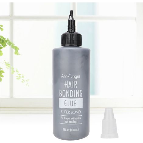 Gel-colle hypoallergénique pour la fixation de postiches, perruques et extensions de cheveux, idéal pour les salons de coiffure professionnels (118 ml). (1/5)
