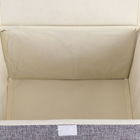 Faltbare Aufbewahrungsbox aus Stoff für Kleidung, Bücher, Spielzeug und mehr (Grau) (1/5)