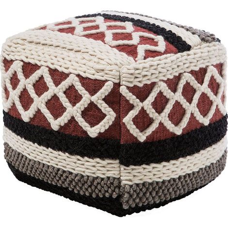 Pouf SAGAR Baumwolle Bunt