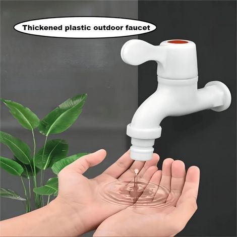 Dickwandiger und filigraner Kunststoff-Wasserhahnauslauf – Abnehmbarer Wasserhahn für Bad oder Garten, explosionsgeschütztes PVC, Küchenzubehör, geeignet für 20-mm-Anschlüsse (1/5)