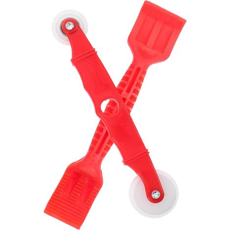 Kit de herramientas de plástico rojo para la instalación de mosquiteras en puertas y ventanas. (1/5)