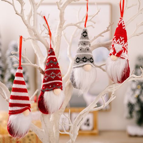 Lot 8 décorations nains Noël peluche à suspendre (1/5)