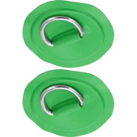 Anneau de Fixation PVC Vert pour Bateau Gonflable, Kayak, Canoë et Planche de Surf - Raccord D-Ring (1/5)