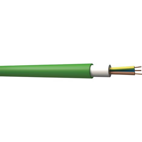 Câble d'alimentation RS PRO 3G2,5 mm², gaine Faible émission de fumées, zéro halogène (LSZH) Vert, Retardant à la ( Prix pour Bobine de 100 Mètres )