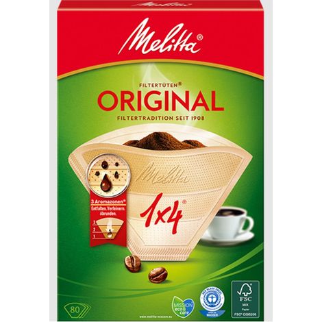 Coffee filter Original 1X4 Unbleached 80-pack 18 pcs DFP