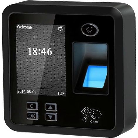 Système de contrôle d'accès par lecteur d'empreintes digitales (125 kHz / 13,56 MHz) - Noir (1/5)