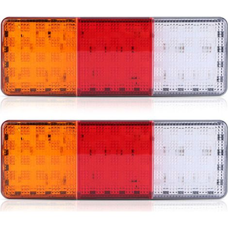 2 x feux arrière LED 12V 75 LED pour remorque, camion, bateau, lampe étanche, indicateur,de