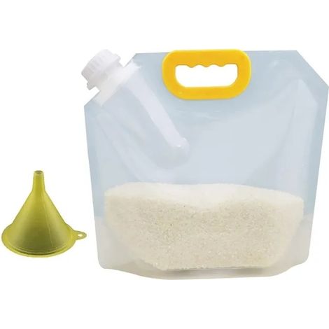 10 sacchetti per alimenti da 1,5L, sigillati a prova di umidità, grandi sacchetti riutilizzabili sigillati con manico, tappo (1/5)
