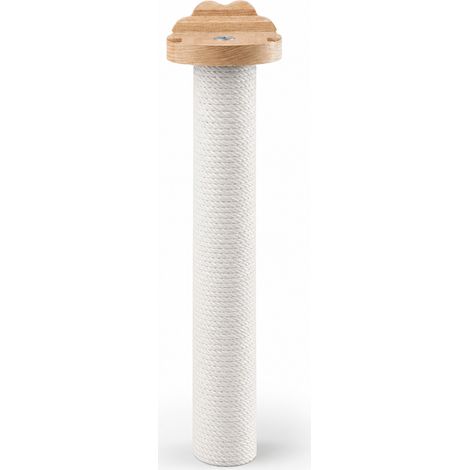 Griffoir pour chat gainé de corde blanc longueur 50 cm 10 x 10 cm
