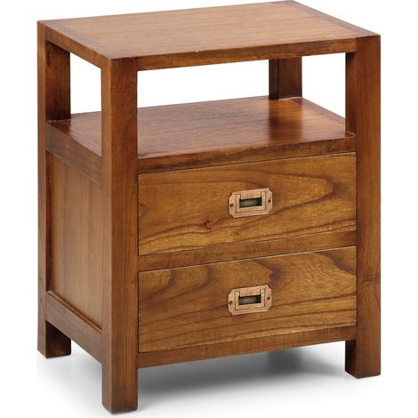 Rangement en bois massif de Mindy 2 tiroirs Orka 50cm (1/5)