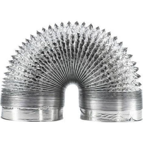 Tuyau de ventilation en aluminium de 150 mm pour hotte aspirante et ventilateur tubulaire (5 mètres de long) (1/4)