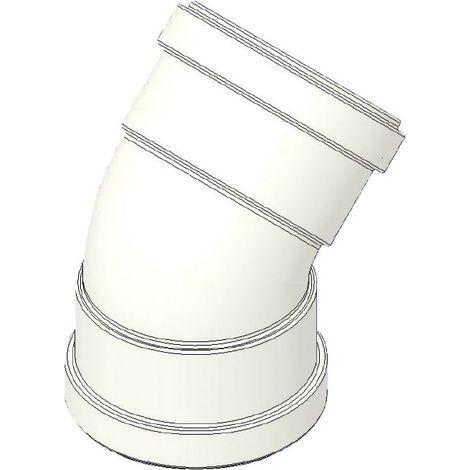 Curva a 45° FF - ø 80 mm in alluminio pressofuso, con guarnizione a doppio labbro 00000051046