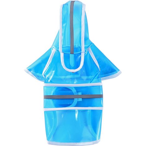 Imperméable Pour Chien - Tissu Polyester Étanche - Avec Bandes Réfléchissantes Et Capuche - Taille L
