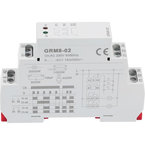 GRM8-02 Elektronisches Impulsrelais, Verriegelungsrelais, Speicherrelais, 230 V Wechselstrom (1/5)