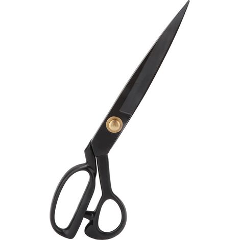 Retro-Nähschere aus schwarzem Stahl für Leder und Stoff, hochwertiges Schneiderzubehör (HC-12 Zoll) (1/5)