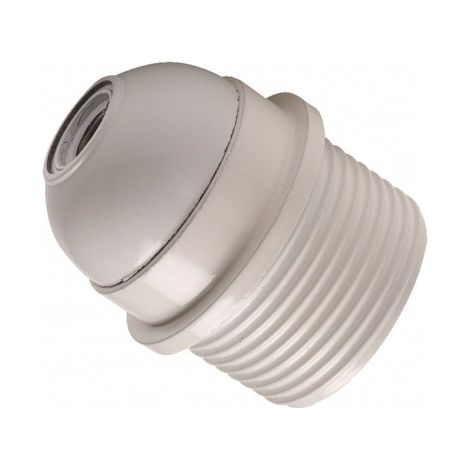 Portalámparas E-27 blocante - Blanco con tope