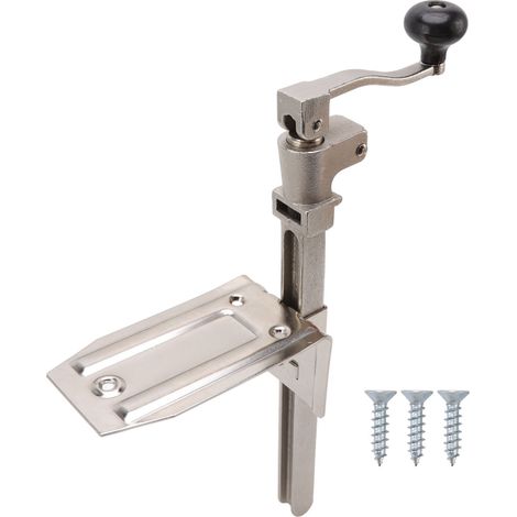Ouvre-boîte de table robuste avec base à vis, en fer et acier, pour cuisine/cantine (1/5)