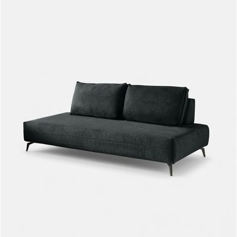 Divano 2 posti modulare sfoderabile Made in Italy Campiglio D200 - Nero