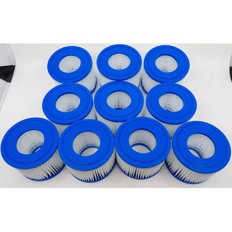 10 Pack, Pool Filter Cartridges for Bestway, VI Spas Filter Cartridges, Replacement Filters, Pool Filter Cartridges for Bestway VI Spas Filters Compatible with Lay-Z-Spa Miami (1/5)