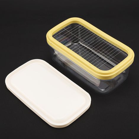 Boîte à beurre, boîte à fromage avec filet de découpe, boîte de rangement alimentaire pour la cuisine (1/5)