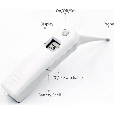 Thermomètre vétérinaire, thermomètre numérique pour animaux de compagnie, thermomètre électronique pour animaux (1/4)