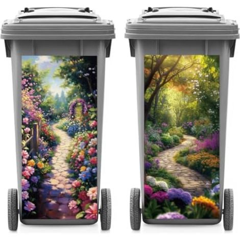 Lot de 2 poubelles de jardin auto-adhésives pour bacs (1/5)