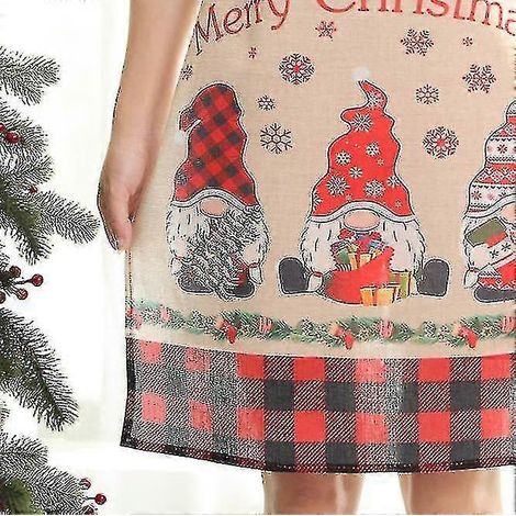 Tablier de cuisine décoré pour Noël avec flocons de neige et renne Rudolph (1/2)