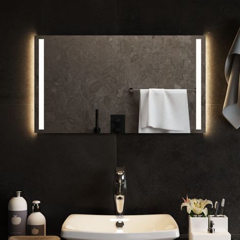 Miroir lumineux de salle de bain à LED Style baroque - 70x40 cm BV955108 - BonneVie (1/4)