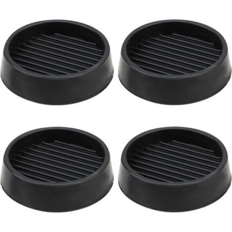 Set mit 4 rutschfesten Möbelbeinen aus Gummi, Bettstopper, Tisch- und Stuhlbeinschoner (5x5 cm, schwarz)