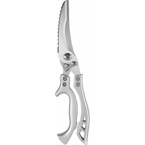 Powerful Multifunctional Stainless Steel Chicken Bone Scissors, Sharp Household Kitchen Scissors for Chicken Bones and Fish Bones with Aluminum Handle (1/5)