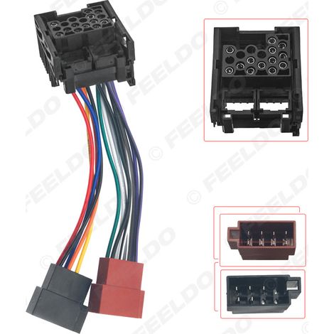 Compatible avec les faisceaux de câblage audio pour voitures BMW/Land Rover/MINI, câble de connexion ISO sans perte, câble d'alimentation CD et câble de sortie CD.