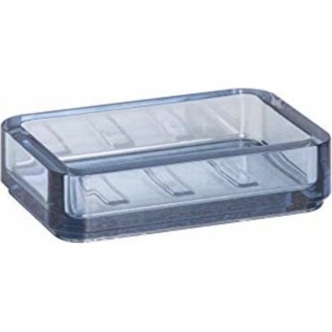 Porta Sapone Bagno 25 da Appoggio Trasparente Moderno Metaform - Colore: Blu