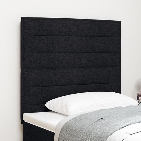 vidaXL Tête de lit Noir 80 cm tissu