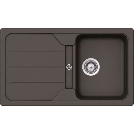 Schock Einbauspüle Cristalite Formhaus D-100 A GAS Asphalt Exzenterbedienung (1/2)