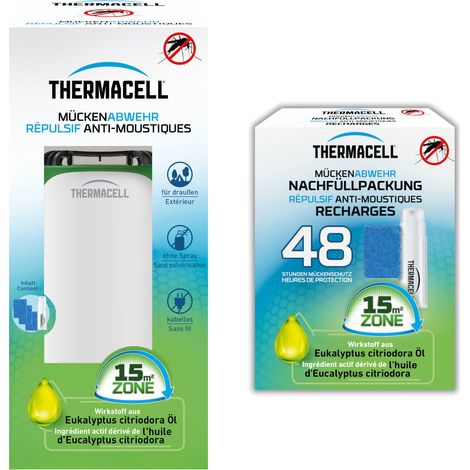 Thermacell Mückenabwehr Protect, weiß-grün + Nachfüllpackung 48 Stunden (1/5)