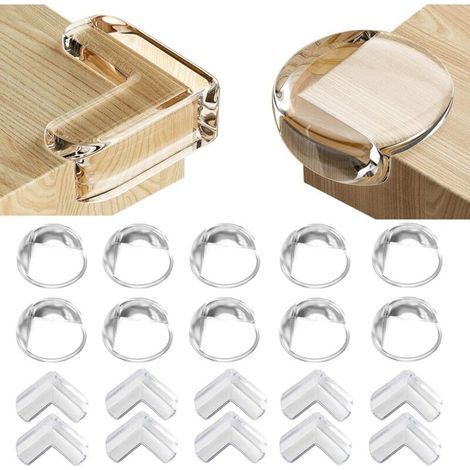 20 PCS Coin de Table Protection Bebe Protection, Protege Angle de Table avec Une Super Colle améliorée pour Tables et Coins de Meubles (1/4)