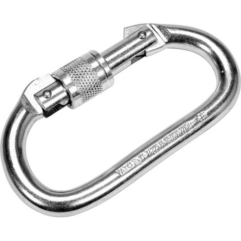 Karabinerhaken mit Schraubverschluss für Sicherheitsgurte, 16 mm Öffnung