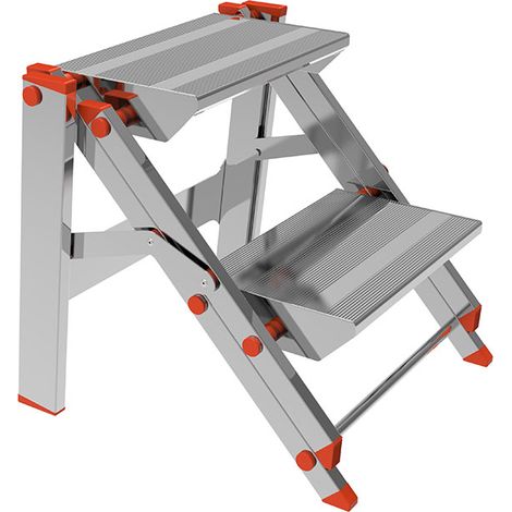 Marchetti CLASS02 scala scaletto sgabello in alluminio 2 gradini altezza 46 cm