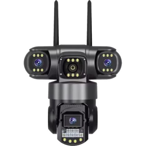 Caméra de surveillance, résolution 6MP 4K, capacité de vision nocturne, 256 Go WIFI noir UE (1/2)