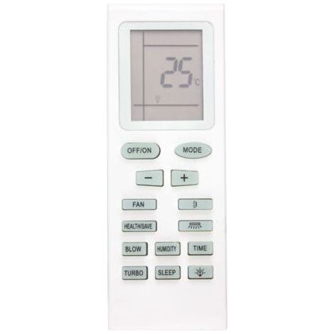 Télécommande universelle pour climatiseur – Compatible avec les modèles Gree YBOF2, couleur blanche, sans piles incluses (1/4)