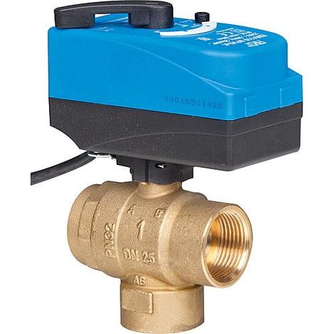 Robinet à boisseau spherique motorise 3/2 voies EMV 110 234/9FVO-K1" FF DN 25 (1/3)