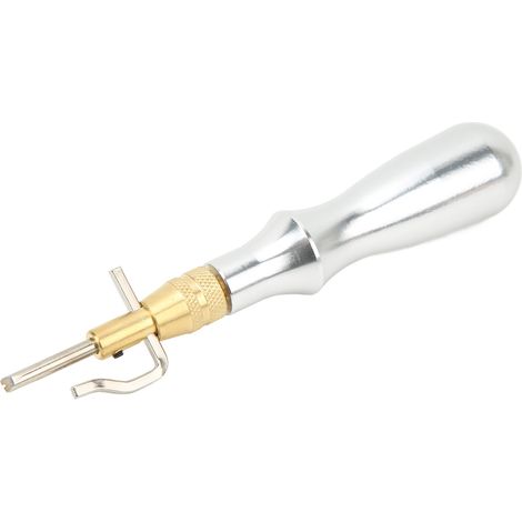 Outil multifonctionnel 5 en 1 pour rainurer le cuir avec manche en aluminium, outils manuels pour le cuir