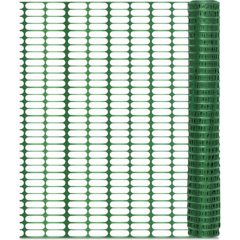 2 pcs filet de sécurité, 1 x 50 m, vert, maille rectangulaire 88 x 3 mm, polypropylène, pour chantier et signalisation