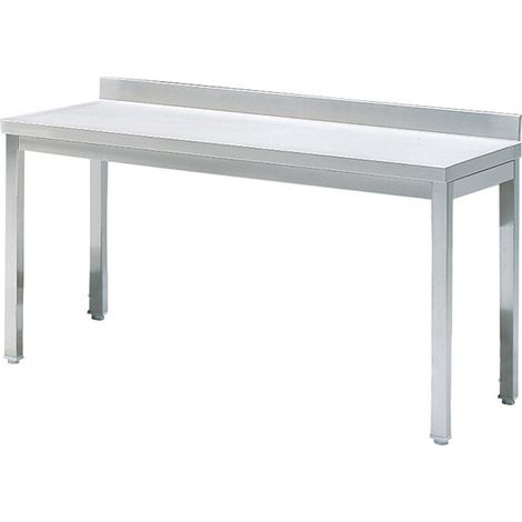 Table Inox de Travail avec Dosseret 900 x 700 mm - Virtus