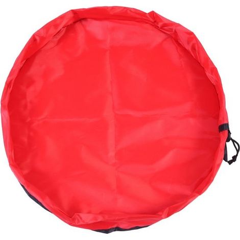 Bolsa de almacenamiento para juguetes infantiles - Alfombra de juegos plegable para niños - 50 cm - Roja (1/5)